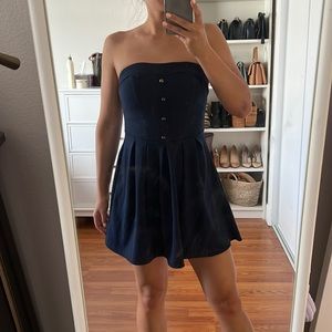 Strapless Navy Blue Dress XS